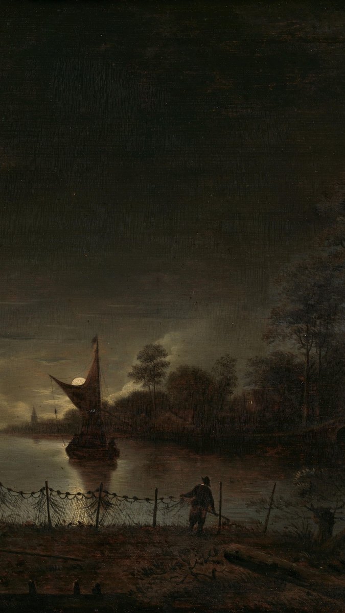 Moonlit Landscape by Anthonie van Borssom